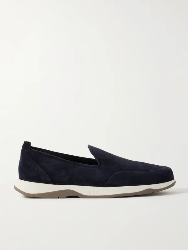 Berluti Echappe Suede Slip-On Navy (S6409-001)