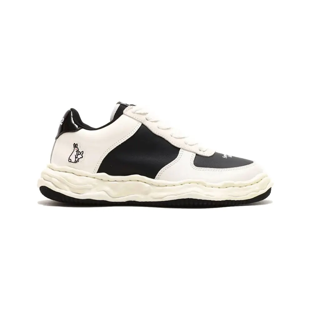 Maison Mihara Yasuhiro Wayne Low Leather FR2 atmos Black White (C09FW706-WB)