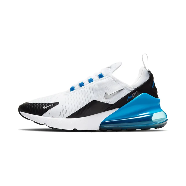Nike Air Max 270 “White / Light Photo Blue / Black / Metallic Silver” (DC1938-100)
