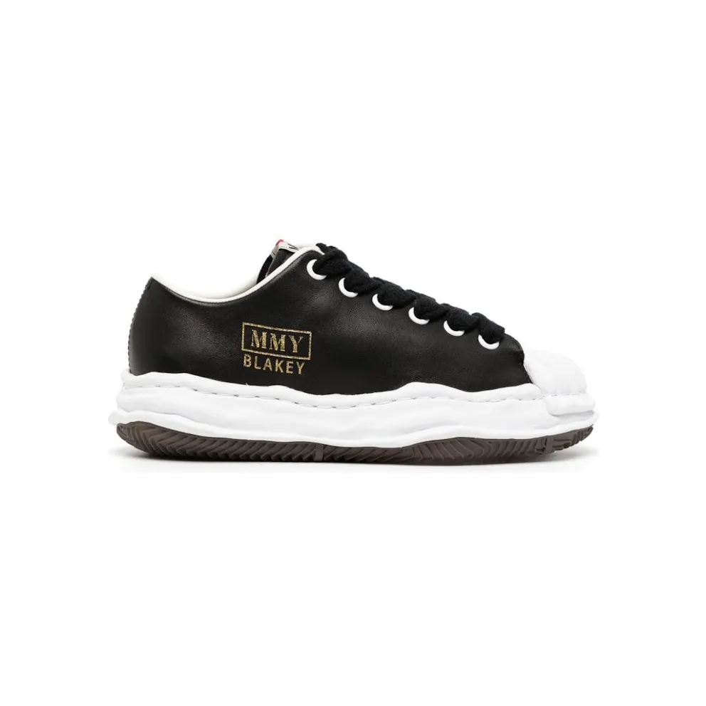 Maison Mihara Yasuhiro Blakey OG Sole Seamless Leather Low Black White (A11FW715)