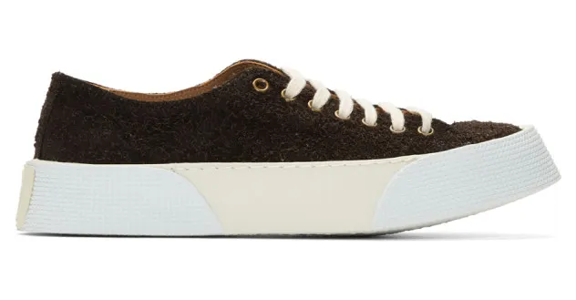 AMI Alexandre Mattiussi Black Suede Vulcanized Sneakers (H19S401.910)