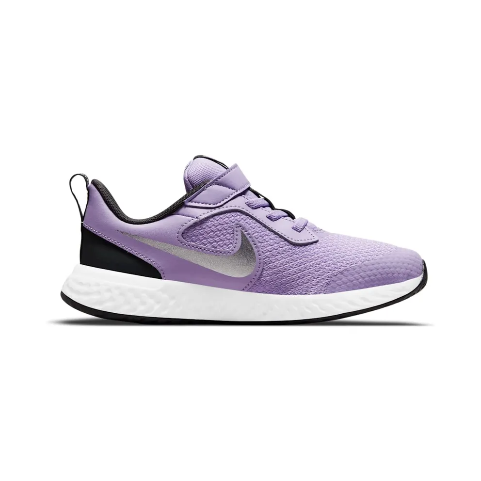 Nike Revolution 5 Purple “Lilac / Dark Smoke Grey / White / Metallic Silver” (BQ5672-509)