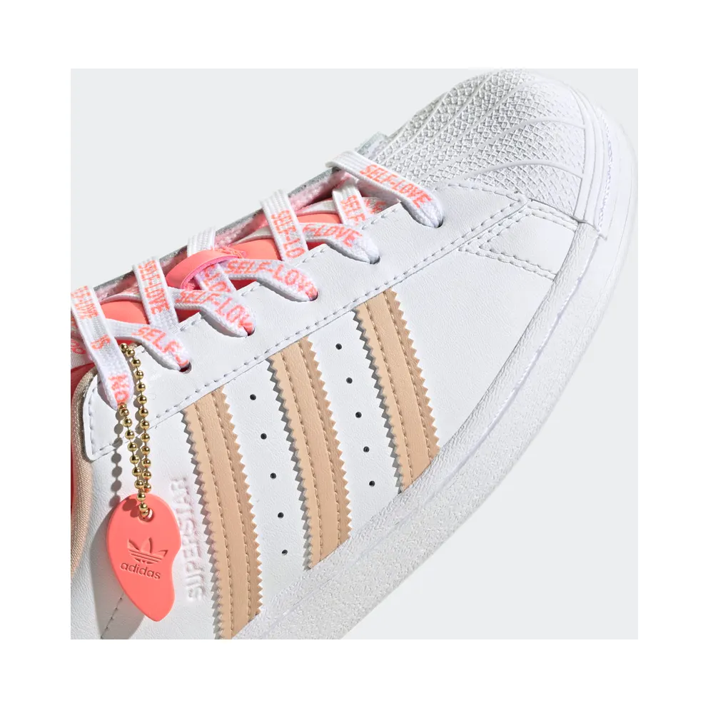Adidas Superstar Cloud White / Halo Blush / Acid Red (GW0570)