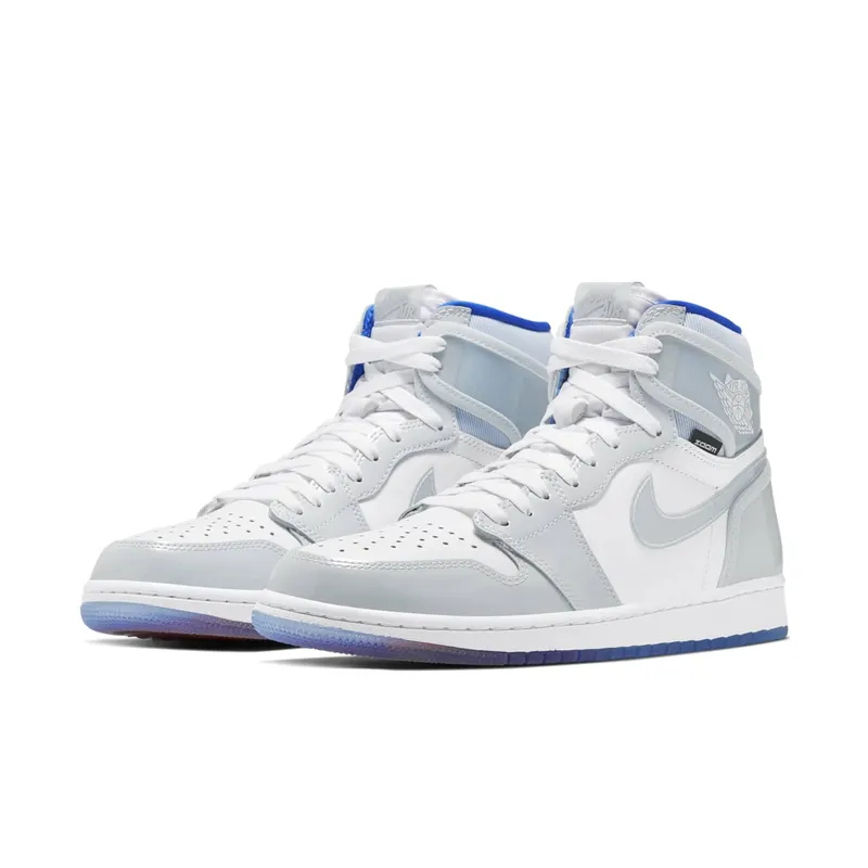 Air Jordan 1 Retro High Zoom White Racer Blue (2020) (CK6637-104)