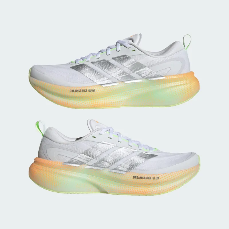 Adidas SUPERNOVA GLIDE Running Shoes Cloud White / Matte Silver / Signal Green (KJ4421)