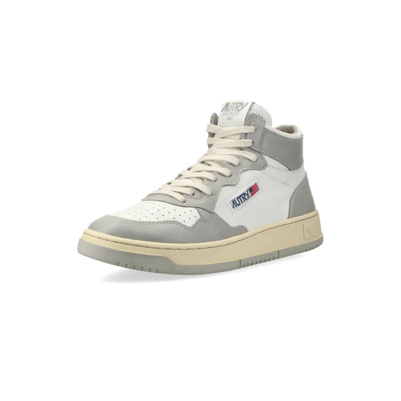 Autry Medalist Mid W (Grey / White) – AUMWWB10