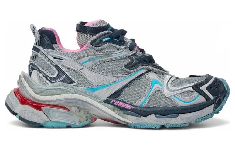 Balenciaga Runner 2.0 Grey Blue Pink Red (779066 W3RXP 1045)
