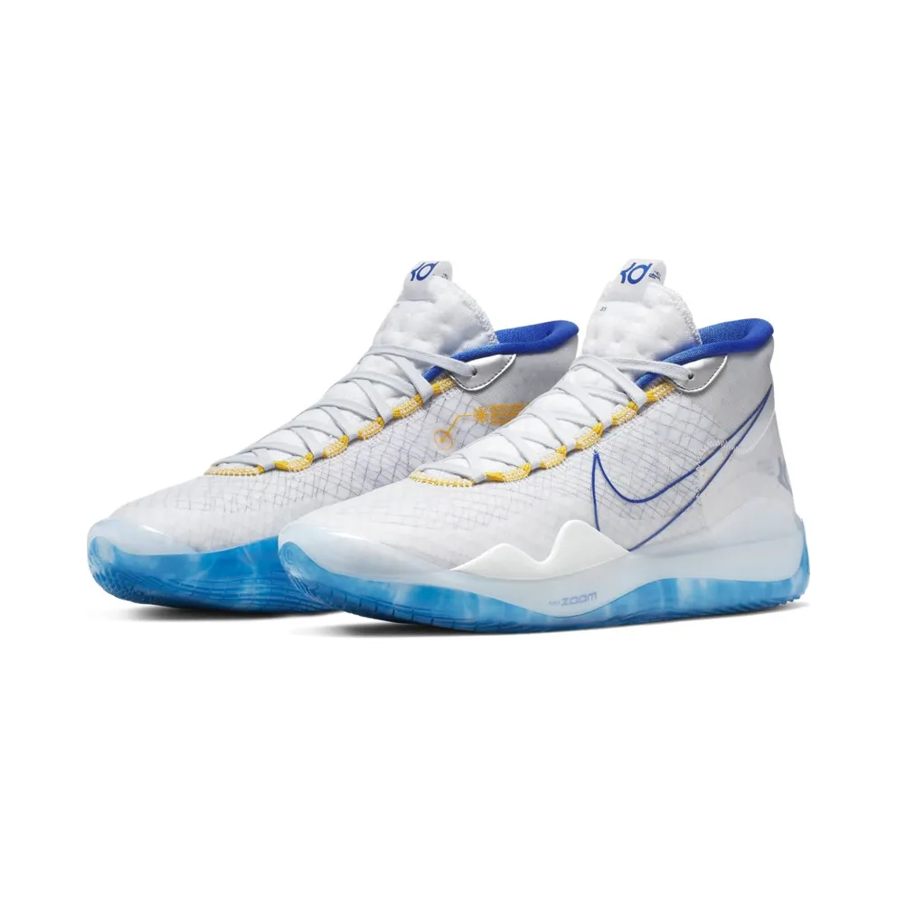 Nike KD 12 Warriors Home White/Metallic Gold-Game Royal-Amarillo (AR4229-100)