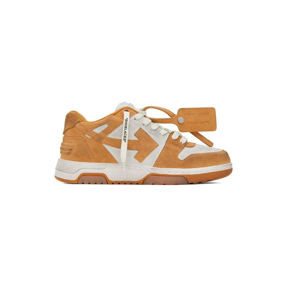 OFF-WHITE Out Of Office OOO Low Tops Vintage Suede Orange (OMIA189S23LEA0110120)