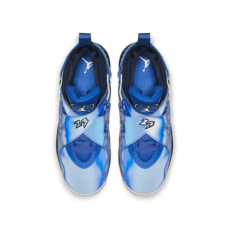 Jordan 8 Retro Snow Blizzard (GS) Cobalt Blaze/Blue Void-White (305368-400)