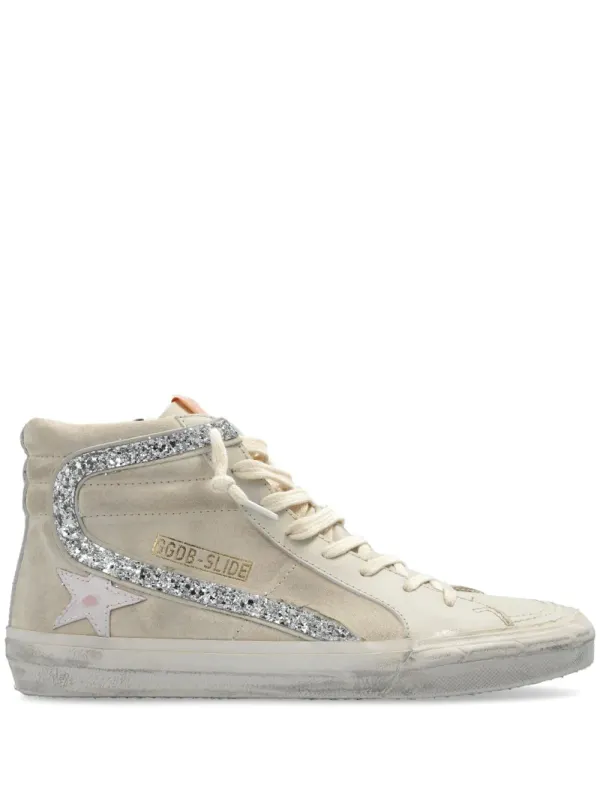 Golden Goose Slide high-top sneakers – Beige (GWF00115F006213)