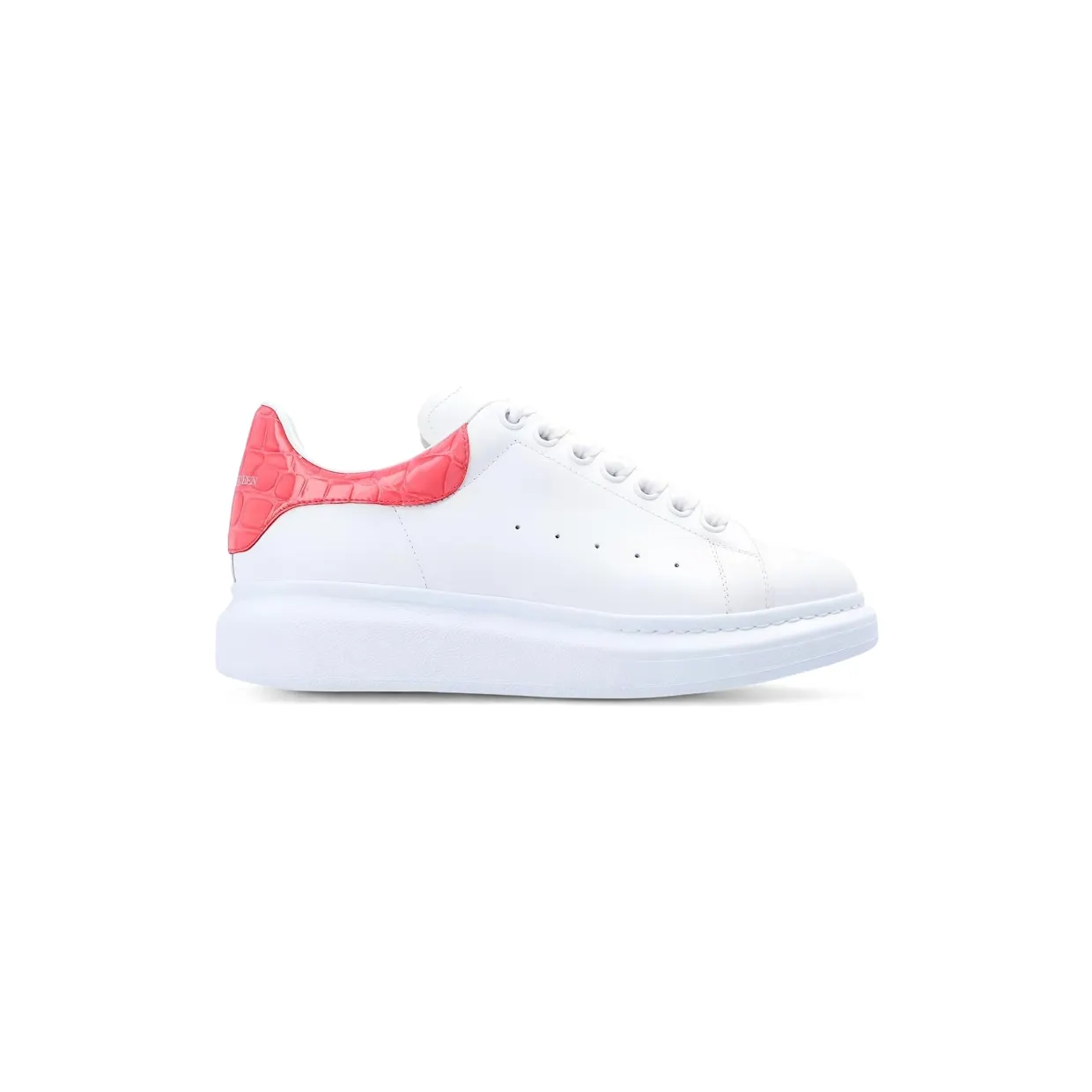Alexander McQueen Oversized White Coral Croc (553770 WHXMY 9663) (2)