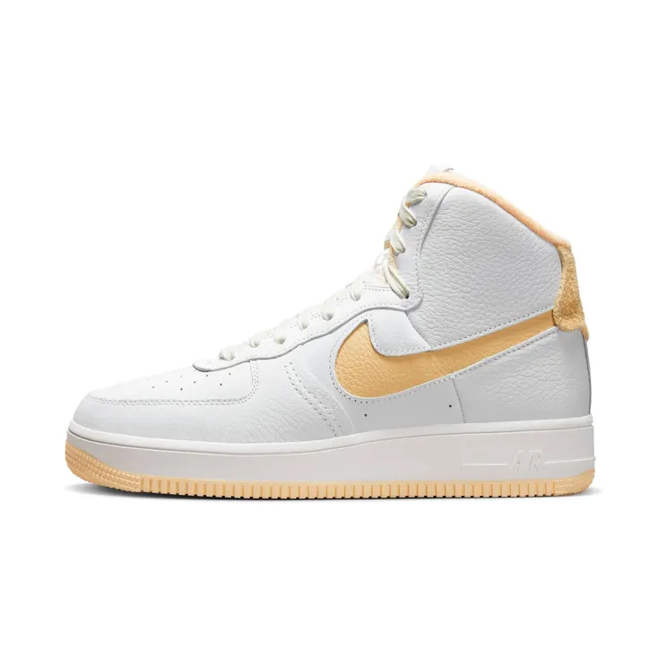 Nike AIR FORCE 1 HIGH SCULPT Team Gold “White / Pale Vanilla / Sail” (DV7454-100)