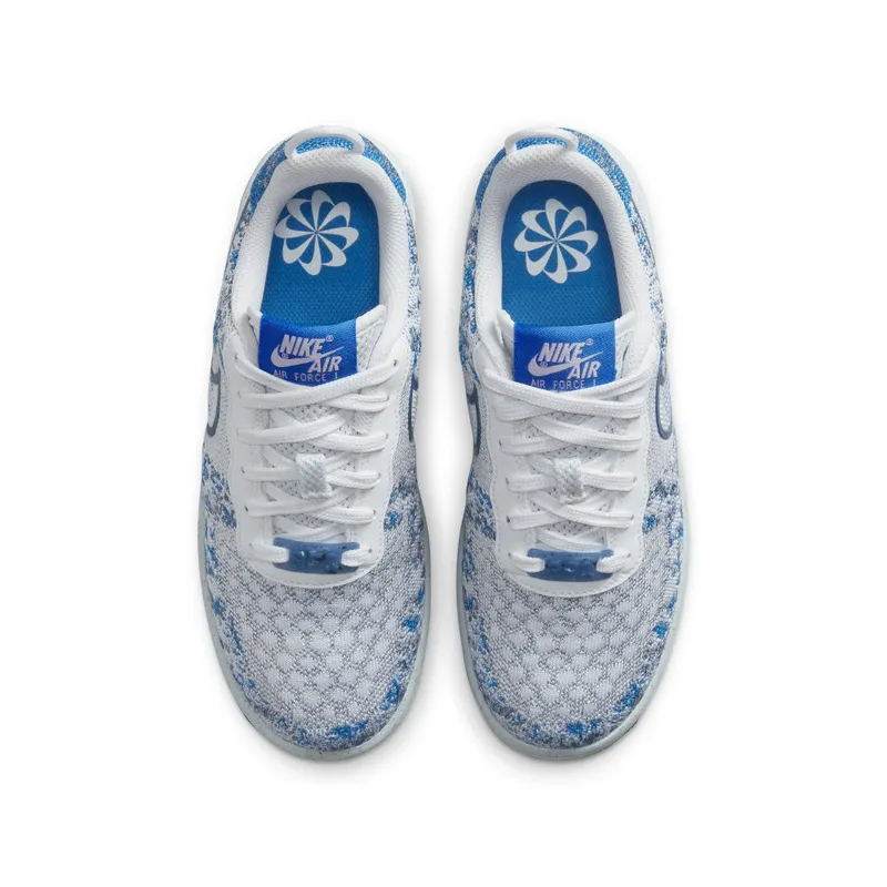 Nike Air Force 1 Crater Flyknit Older Kids’ White (DM1060-100)