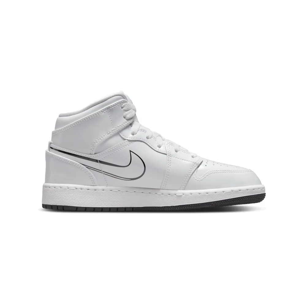 Air Jordan 1 Mid Older Kids’ White (DQ1864-100)