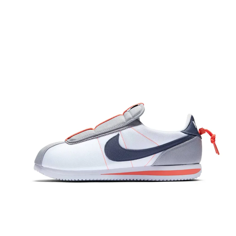 Nike Cortez Basic Slip Kendrick Lamar White White/Thunder Blue-Wolf Grey-Turf Orange (AV2950-100)