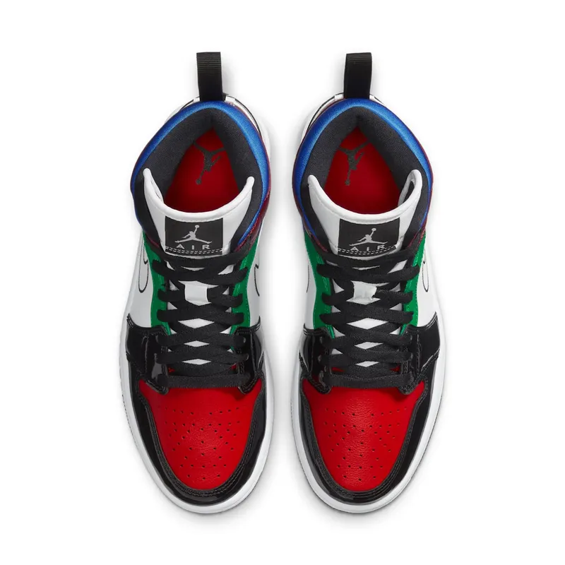 Jordan 1 Mid SE Black White Multi-Color (W) Black/White-Multi-Color (DB5454-001)