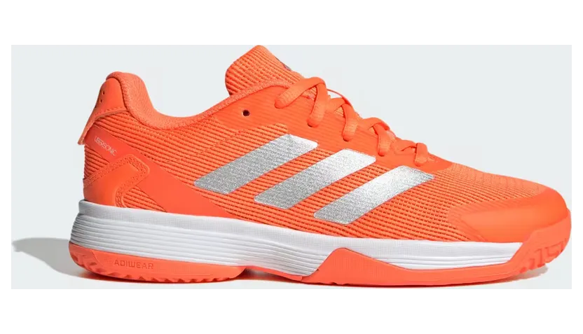 adidas Ubersonic Tennis Shoes Kids “Lucid Orange / Silver Metallic / Cloud White” (JR4509)