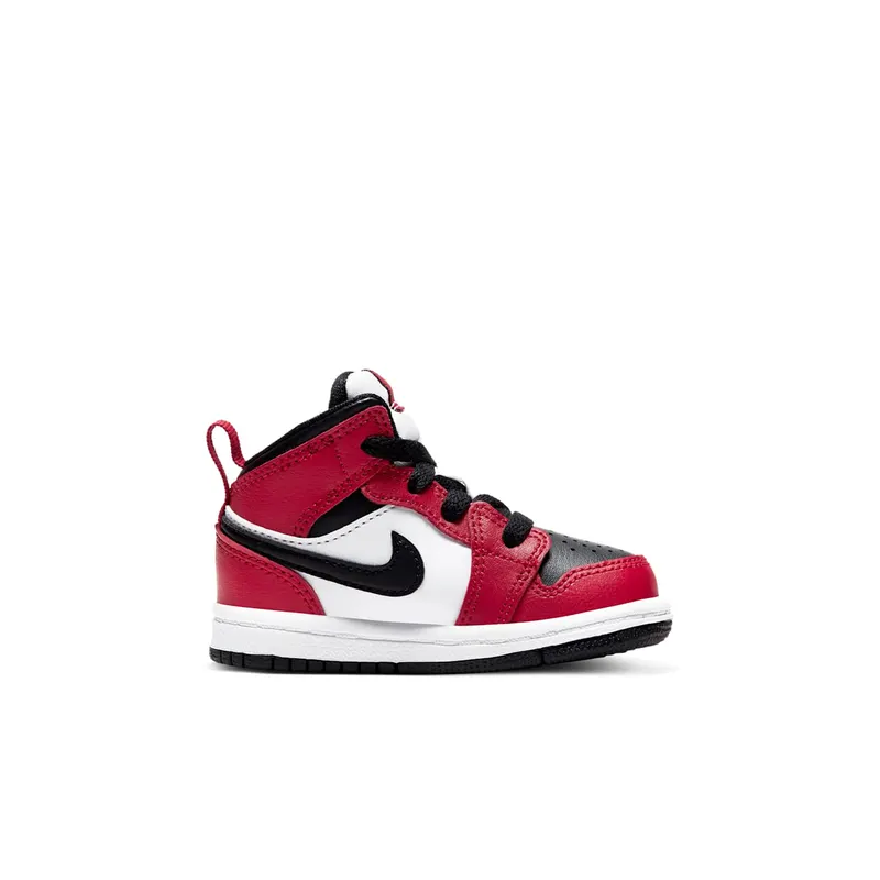 Jordan 1 Mid Chicago Toe (TD) Black/Gym Red-Black (640735-069)