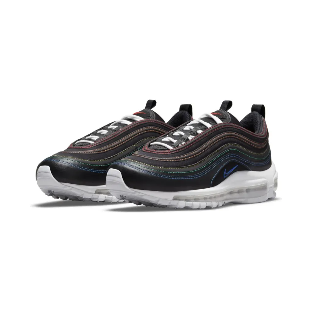 Nike Air Max 97 Black Rainbow Stitching (W) (DJ5999-001)