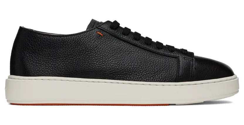 Santoni Tumbled Low-Top “Black” (MBCD21430BARCMMDN01)