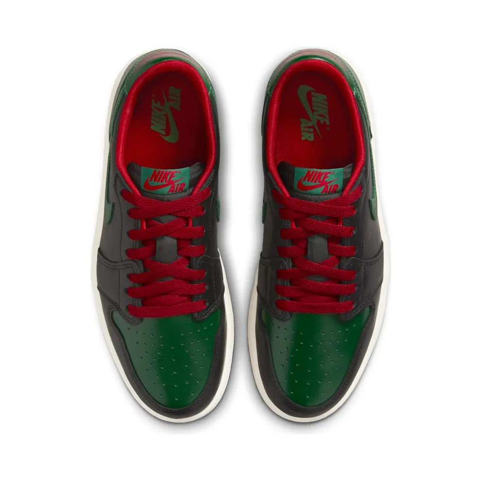 Air Jordan 1 Low OG ‘Black/Gorge Green’ Black/Varsity Red/Sail/Gorge Green (CZ0775-036)