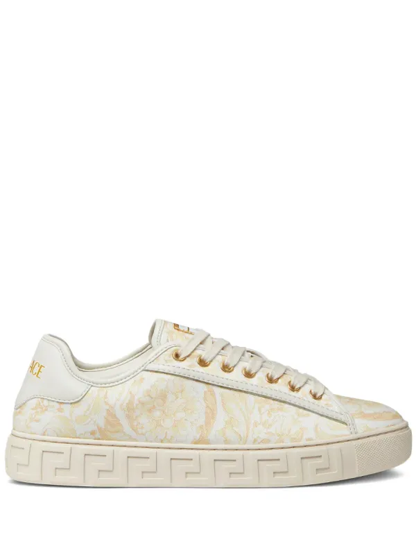 Versace Greca sneakers with print – Beige (10135681A17170)