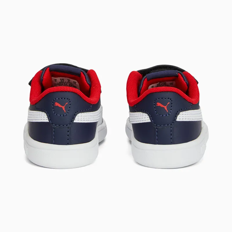 Puma Smash 3.0 Leather V Baby White/Blue/Red (392034-04)