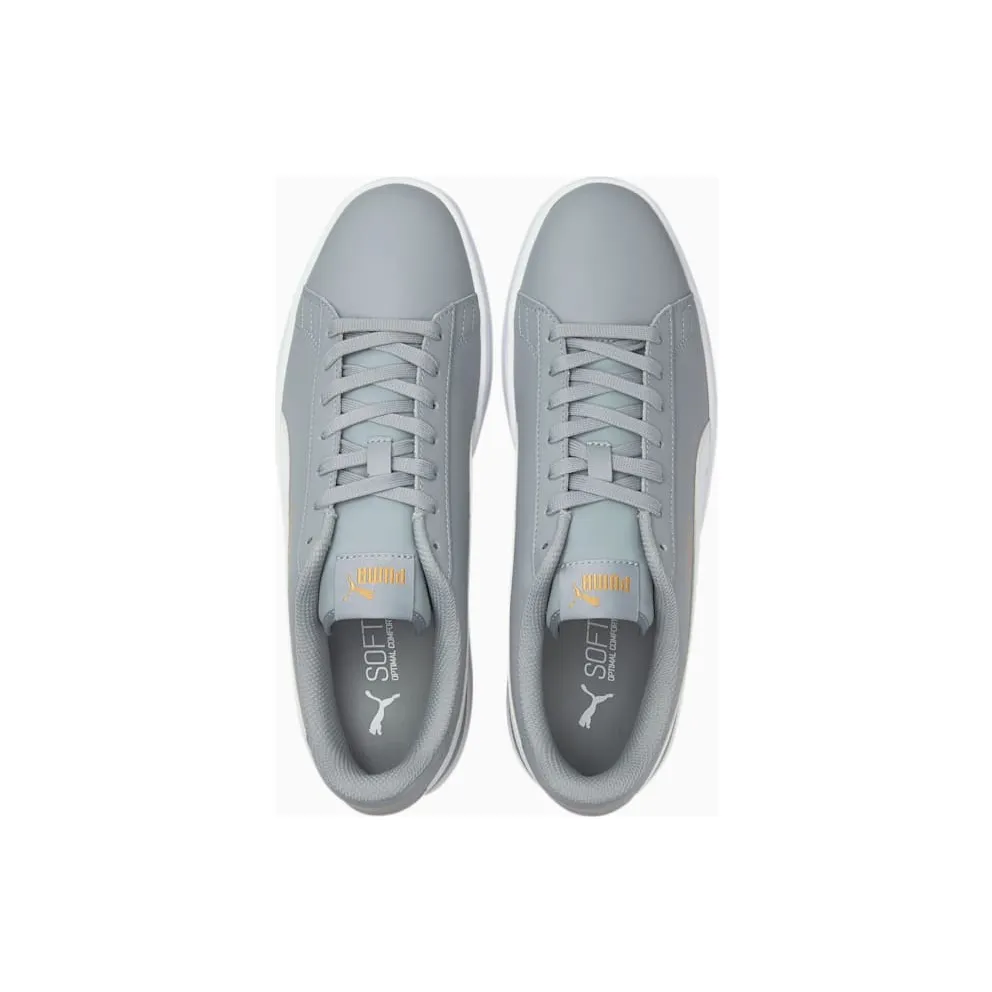 Puma Smash v2 leren Grey/White/Gold (36521528)