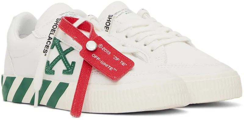 Off-White Kids White & Green Vulcanized (OBIA003S22FAB0010155)