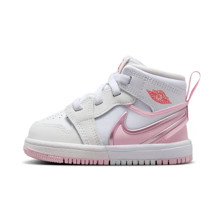 Air Jordan Retro 1 Mid RM Easyon TD “White / Fire Red / Pink Foam” (FQ1283-101)