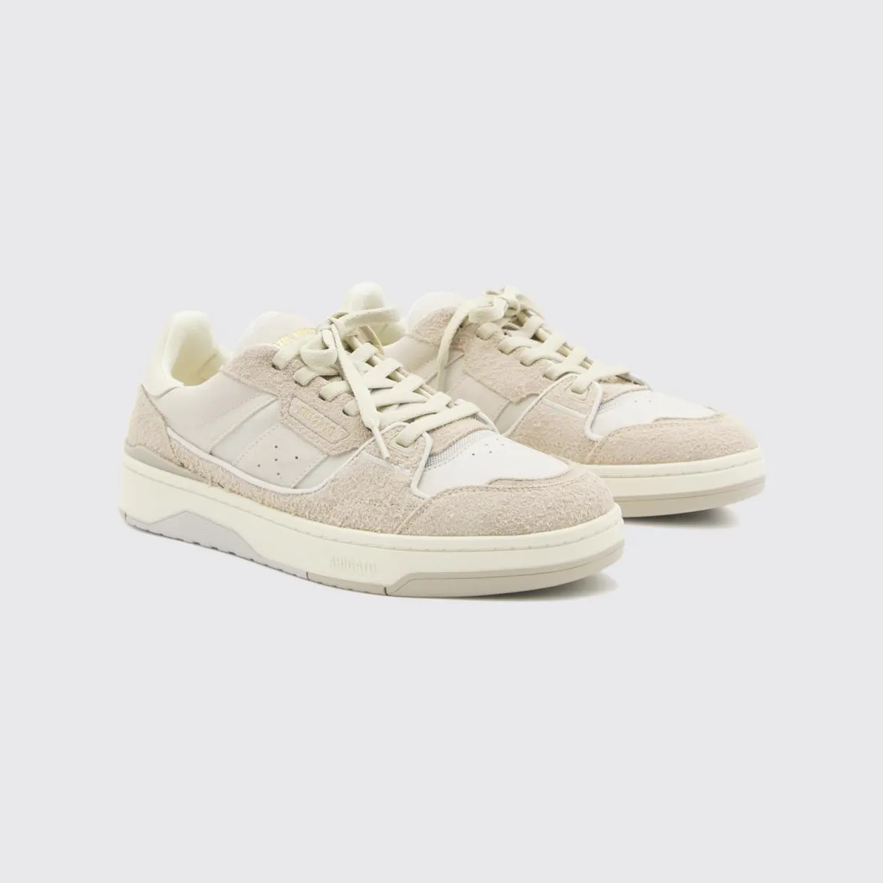 Axel Arigato Clay Low Top Leather and Suede Sneakers with Mesh Inserts Beige (F3906002)