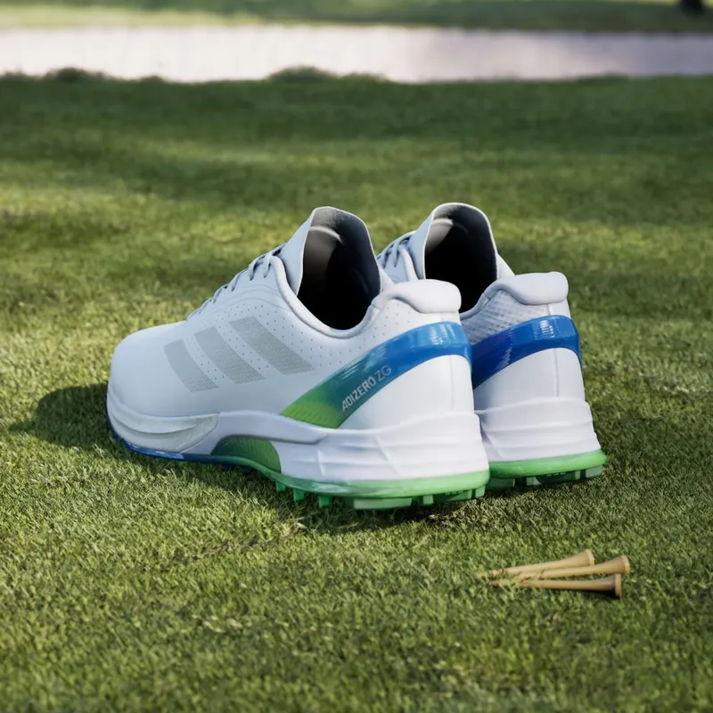 adidas Adizero ZG Spikeless Golf Cloud White Silver Metallic Lime Burst (JQ7725)