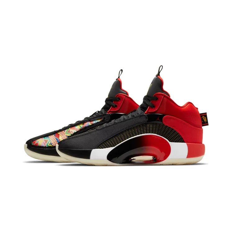 Air Jordan 35 Chinese New Year PF “Black / White / Opti Yellow / Chile Red” (DD2234-001)