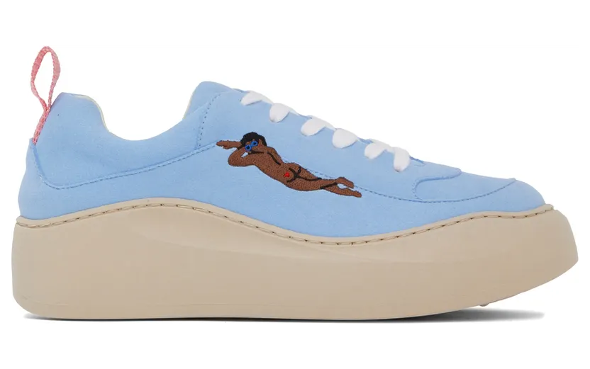 Carne Bollente Blue Road Strip Sneakers (FCBLUCLSK02105)