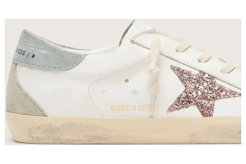 Golden Goose Super-Star Ltd With Multicolor Glitter Star And Suede Heel Tab (GWF00102.F006569.12122) (4)