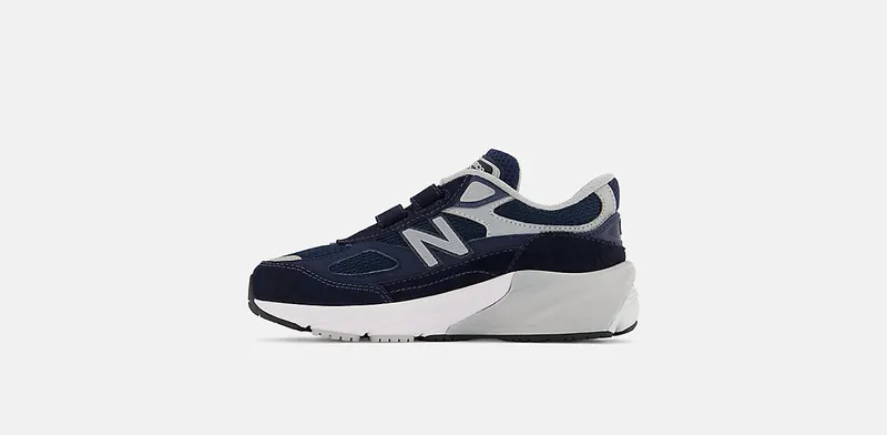 New Balance FuelCell 990v6 Hook and Loop Navy Silver (PV990NV6)