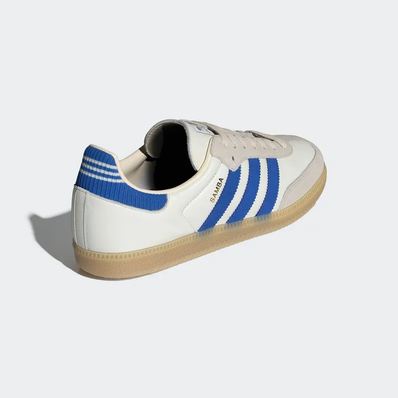 Adidas SAMBA OG Shoes Cloud White / Blue / Gum (IH6821)