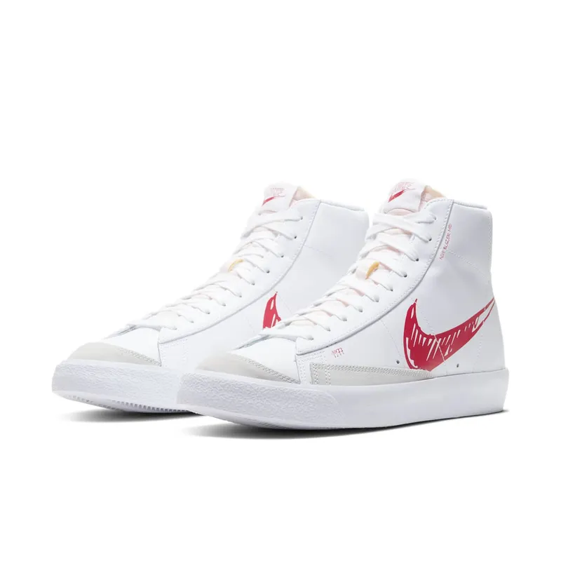 Nike Blazer Mid 77 Sketch White Red Summit White/Gym Red-Sail (CW7580-100)