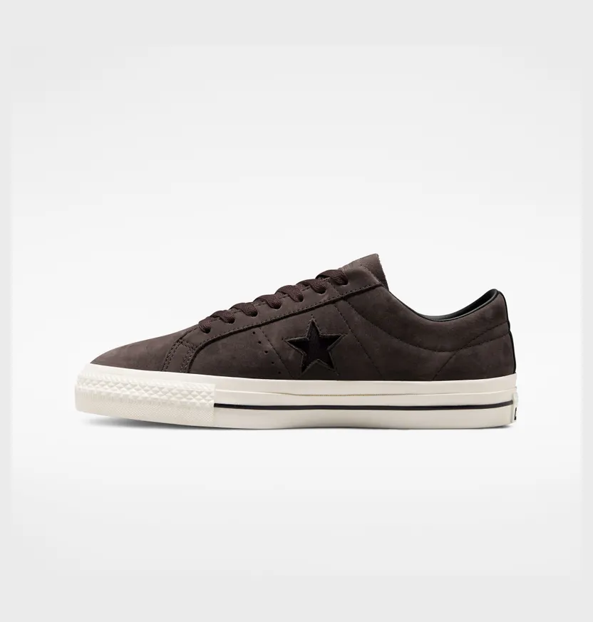 Converse One Star Pro Nubuck Leather Coffee Nut/egret/zwart