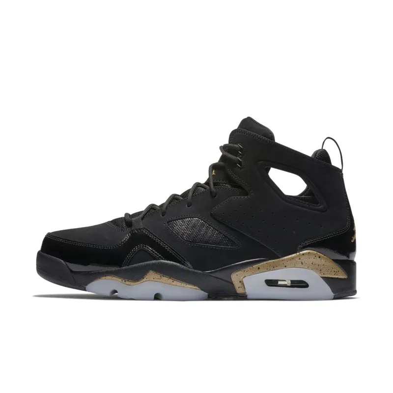 Jordan Flight Club 91 Black Metallic Gold Black/White-Metallic Gold (555475-031)