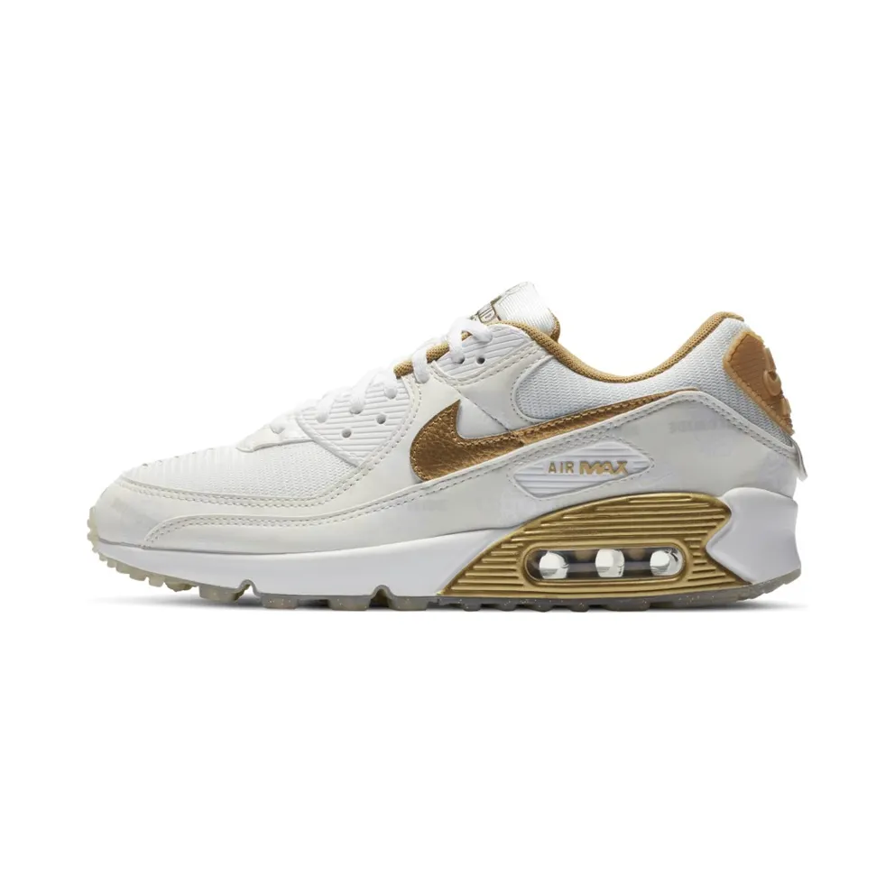 Nike Air Max 90 Worldwide White Gold (W) White/Metallic Gold (DA1342-170)