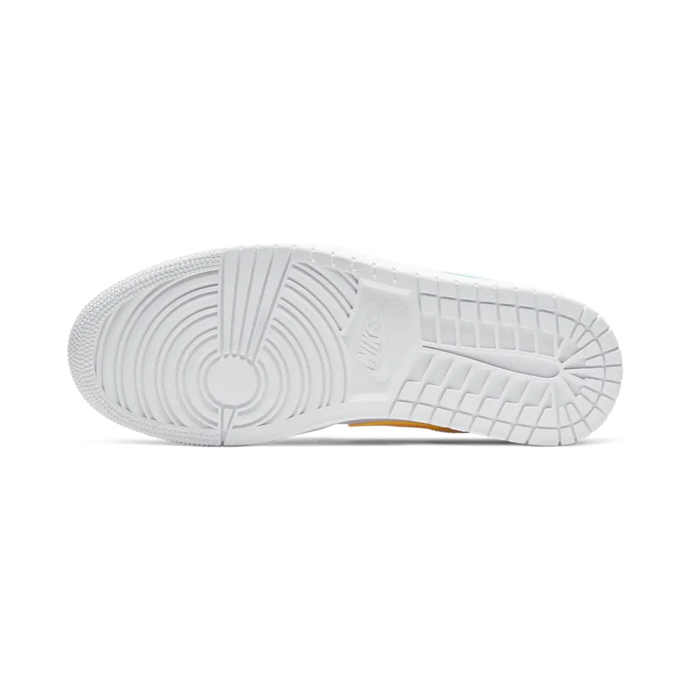 Jordan 1 Low White Multi-Color Swoosh White/Multi-Color-Light Aqua (CW7033-100)