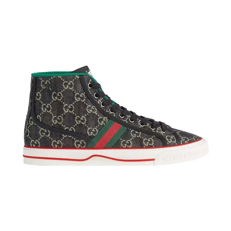 Gucci Tennis 1977 High Top Black Mini GG (625807 UN310 1290)