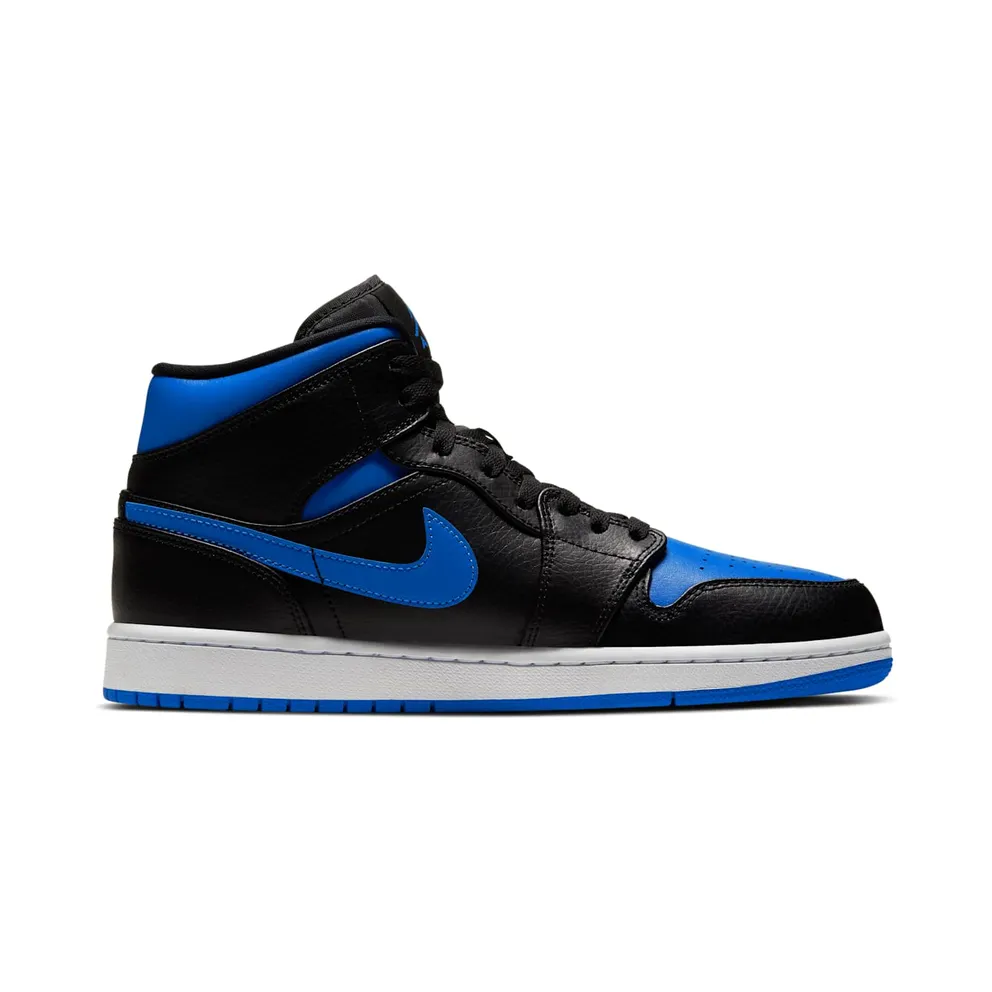 Jordan 1 Mid Royal (2020) Black/Game Royal-White (554724-068)