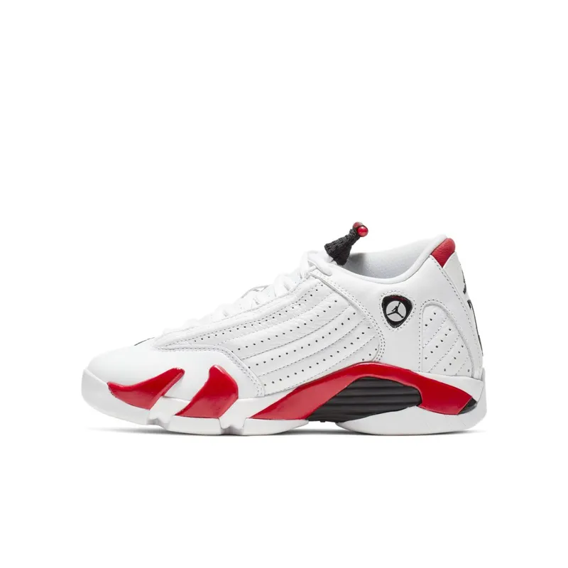 Jordan 14 Retro Rip Hamilton (GS) White/Black-Varsity Red-Metallic Silver (487524-100)