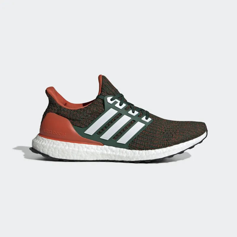 adidas Ultra Boost 4.0 Miami Hurricanes Dark Green/Cloud White/Collegiate Orange (EE3702)