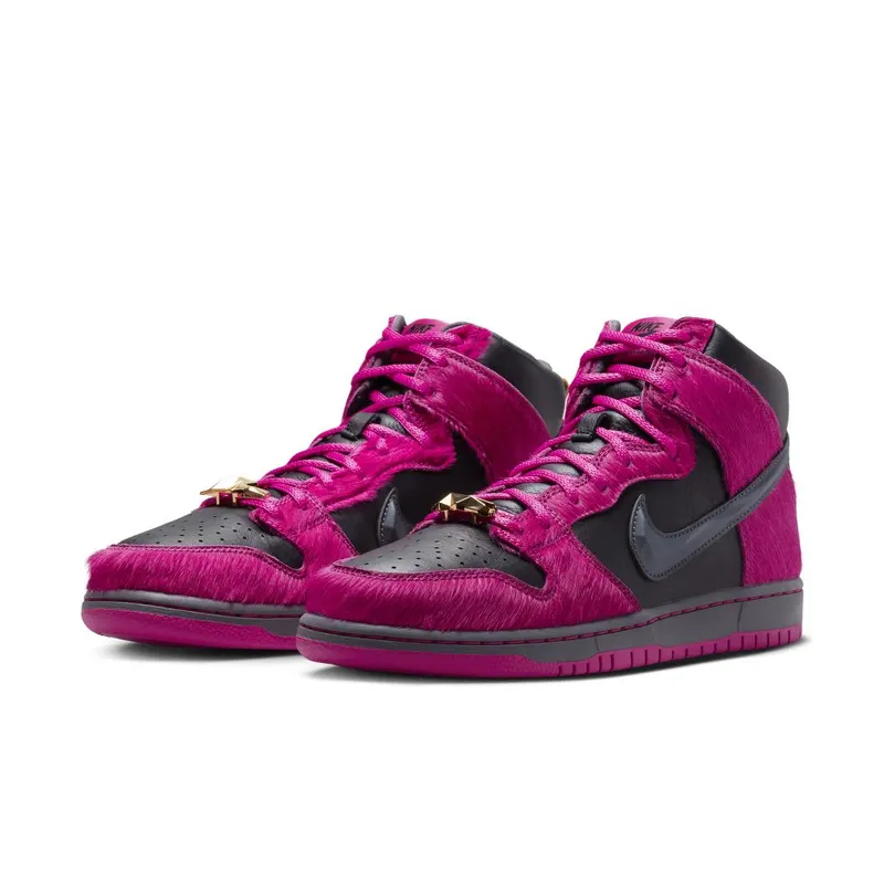 Nike SB Dunk High x Run The Jewels Active Pink/Metallic Gold/Black (DX4356-600)