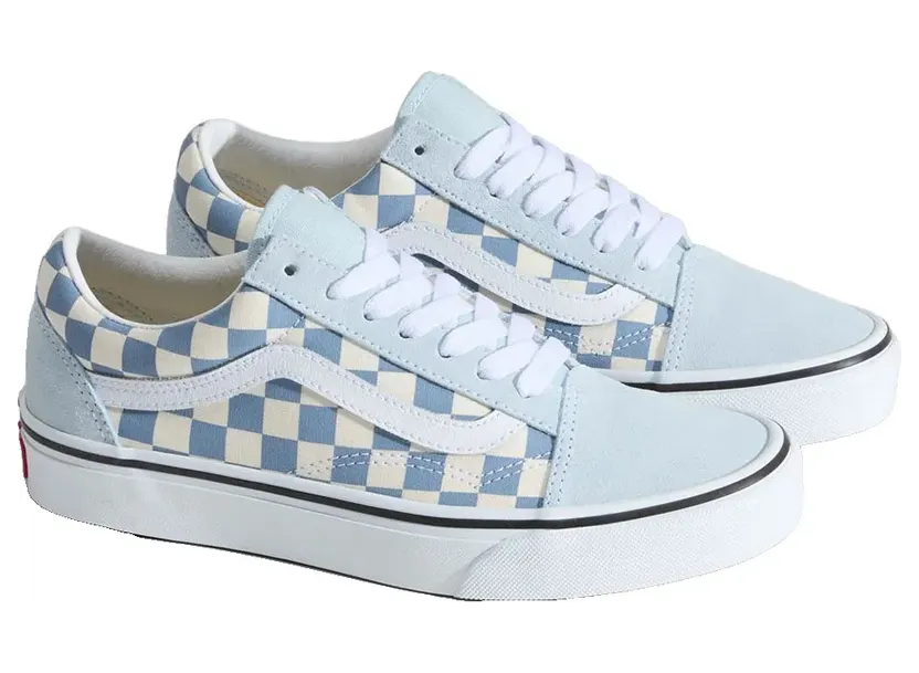 Vans – Old Skool Checkerboard Shoe – Dames – Schoenen – Blauw (VN000D6WFOA1M)