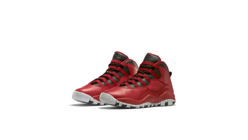 Jordan 10 Retro Bulls Over Broadway (GS) Gym Red/Black/Wolf Grey (705179-601)